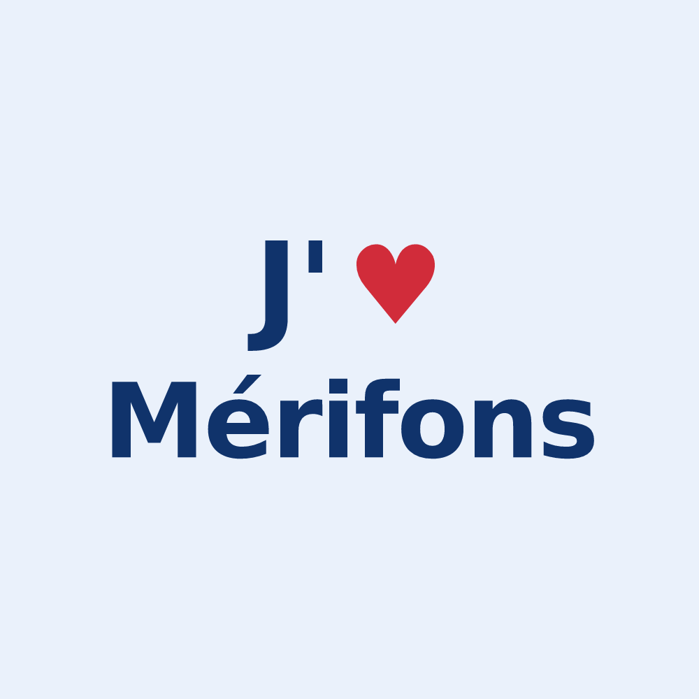Sticker personnalisé Mérifons — design J'aime Mérifons