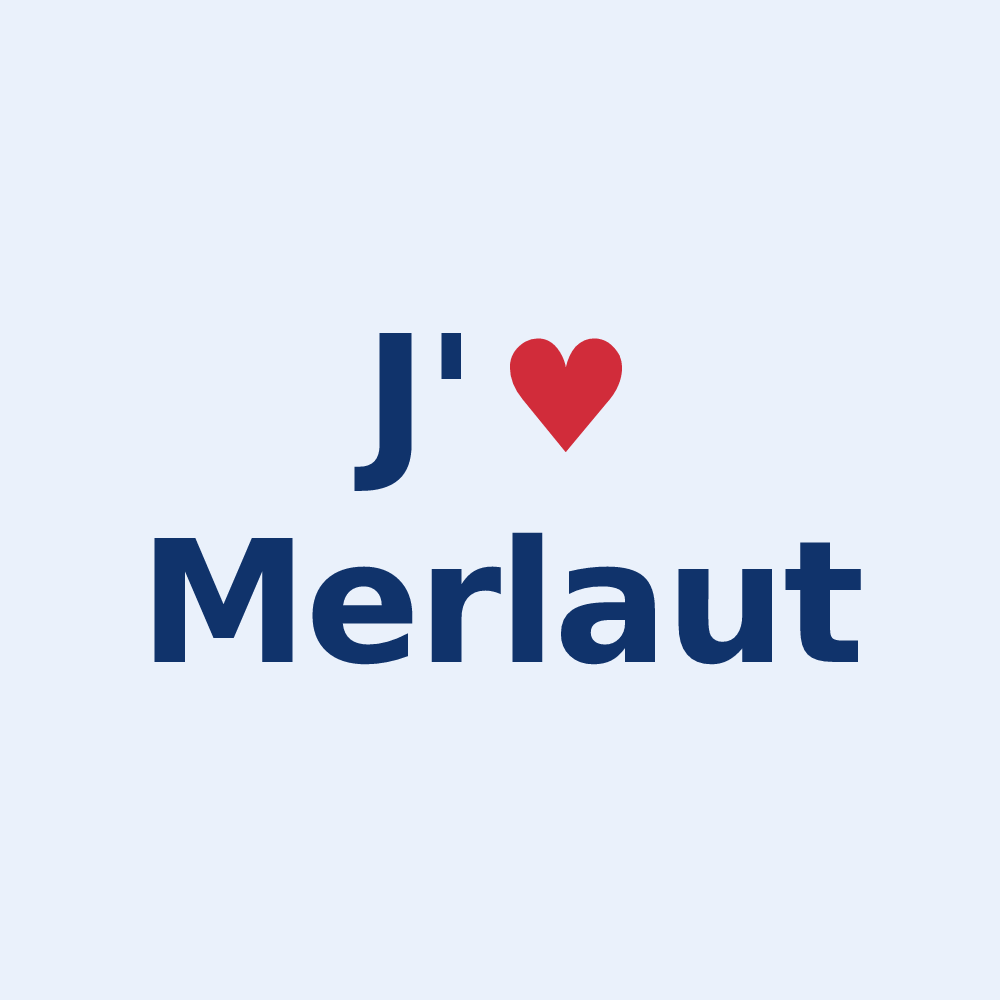 Sticker personnalisé Merlaut — design J'aime Merlaut
