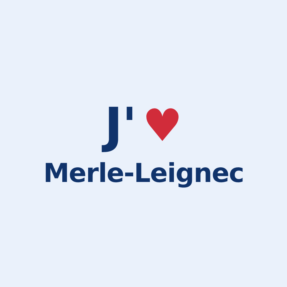 Sticker personnalisé Merle-Leignec — design J'aime Merle-Leignec