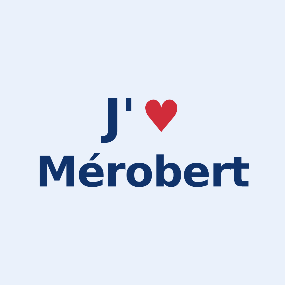 Sticker personnalisé Mérobert — design J'aime Mérobert