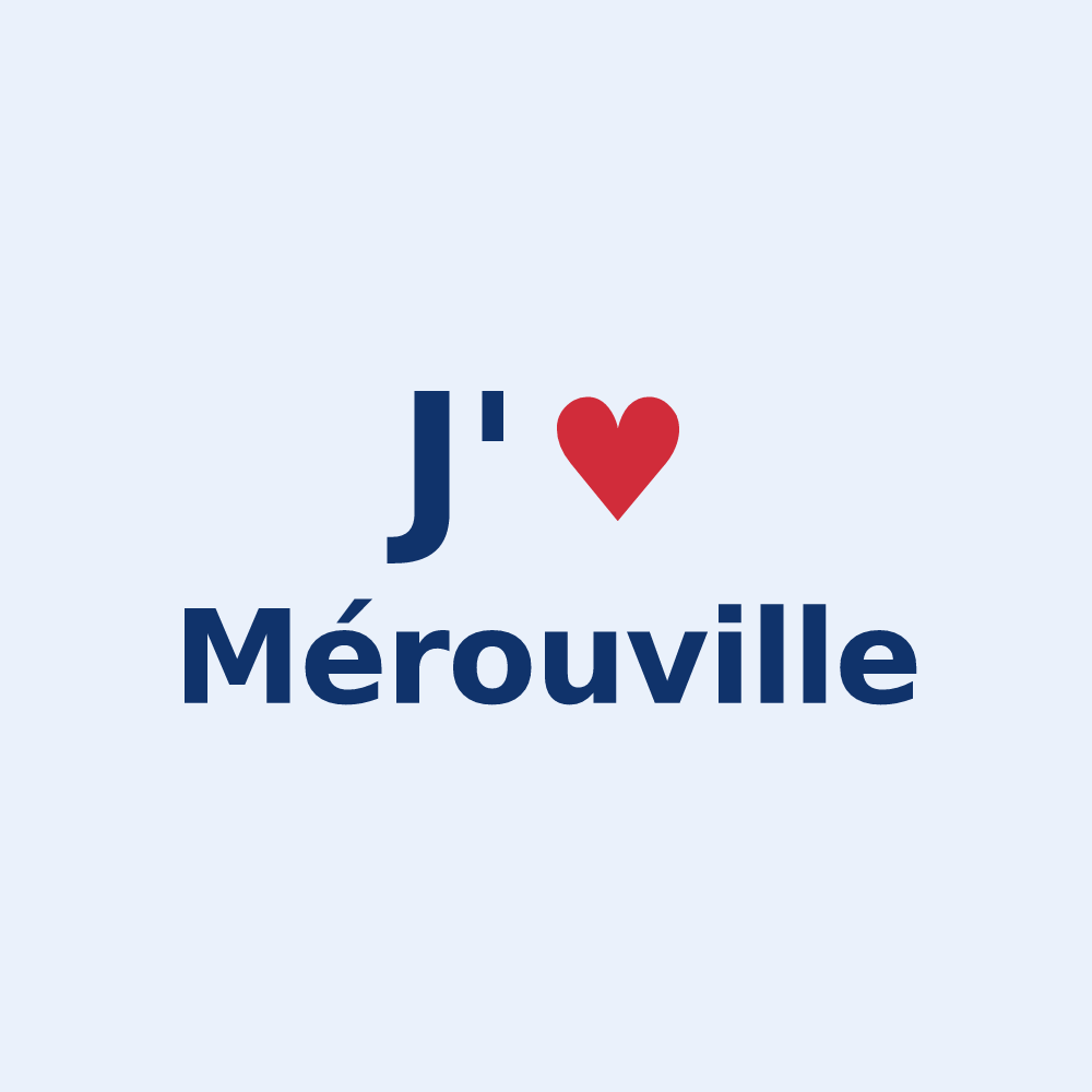 Sticker personnalisé Mérouville — design J'aime Mérouville