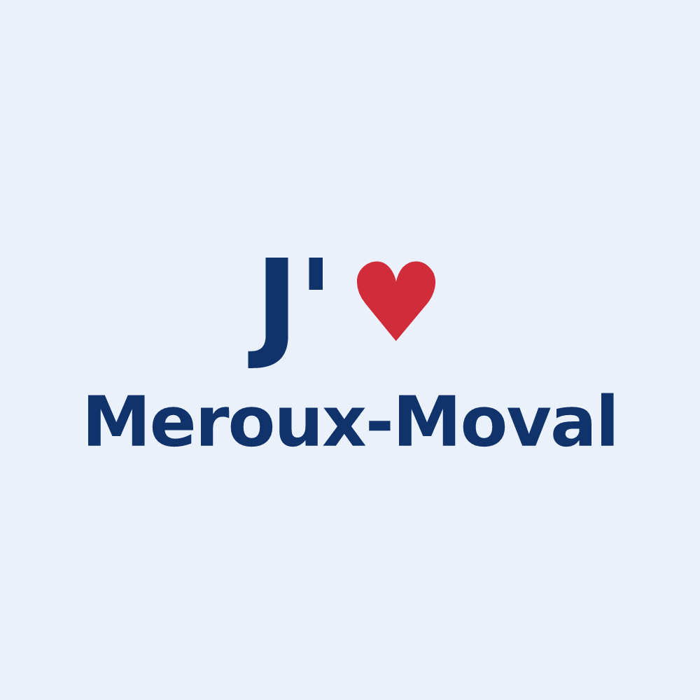 Sticker personnalisé Meroux-Moval — design J'aime Meroux-Moval
