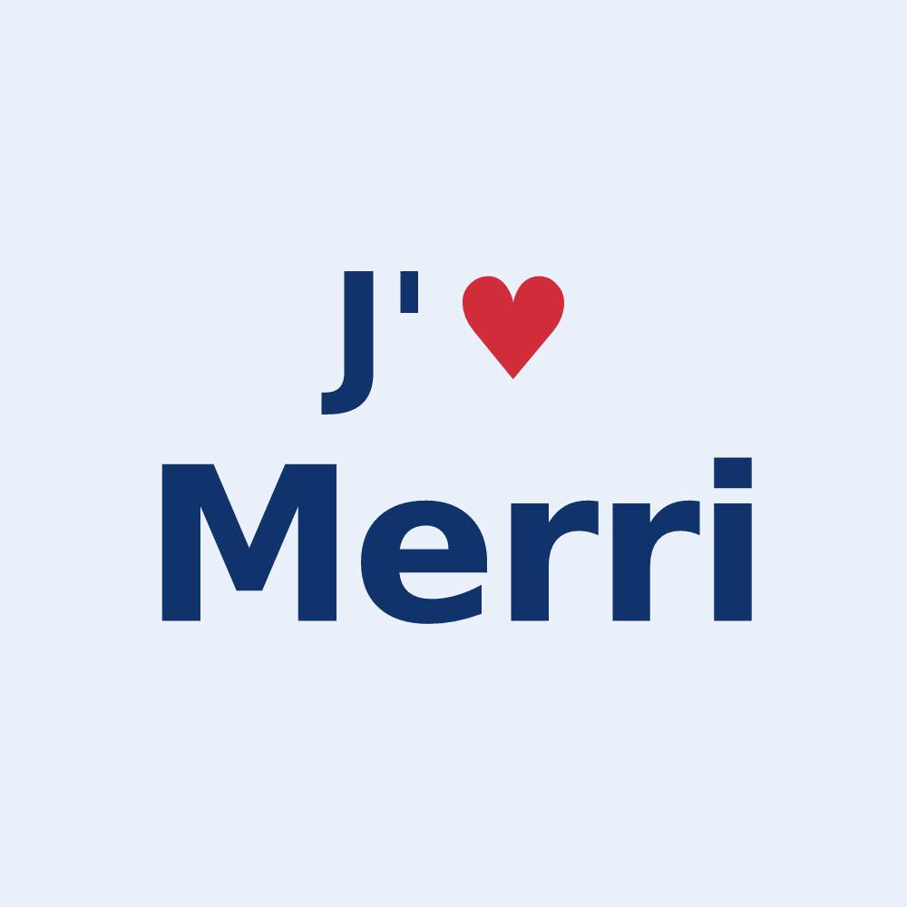Sticker personnalisé Merri — design J'aime Merri
