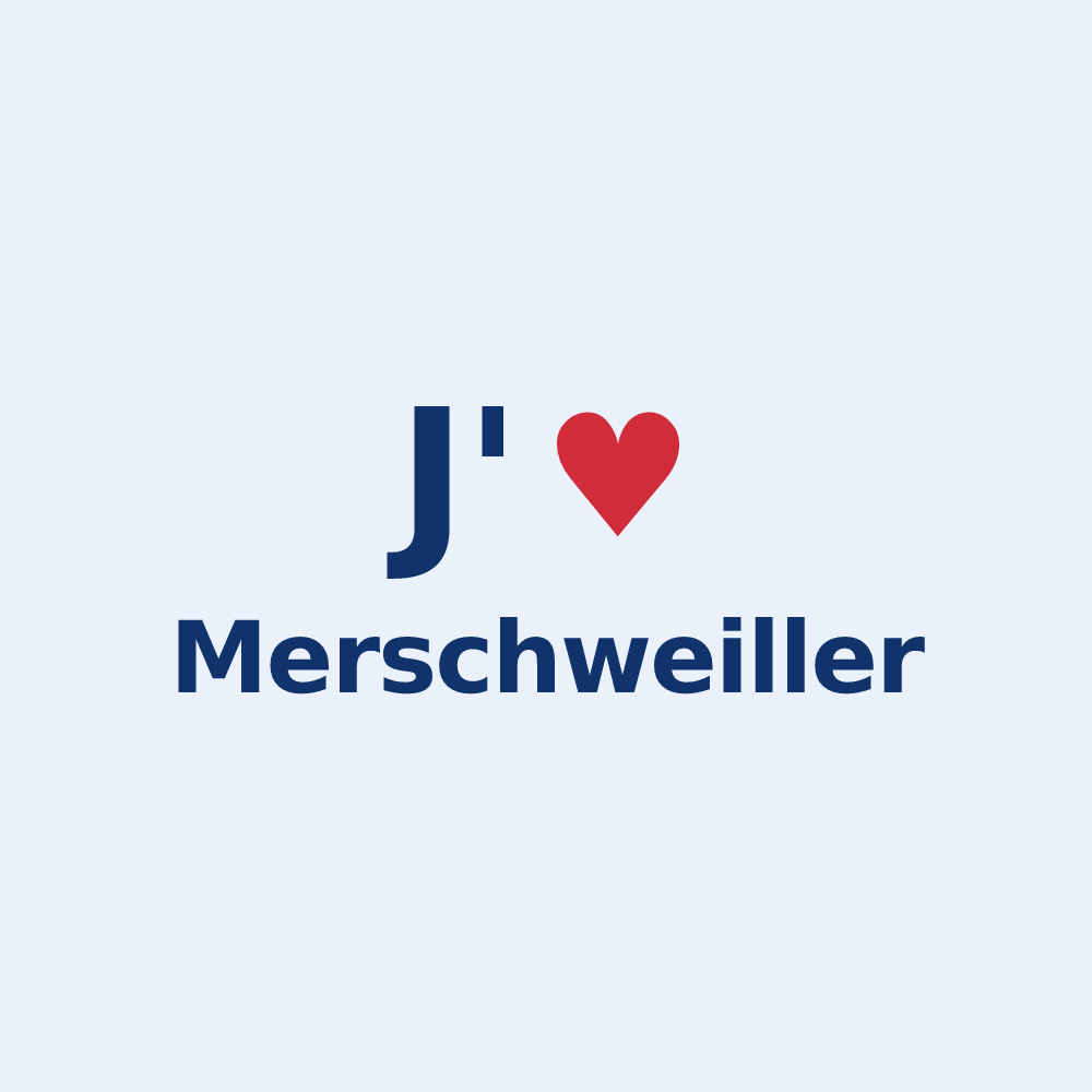 Sticker personnalisé Merschweiller — design J'aime Merschweiller