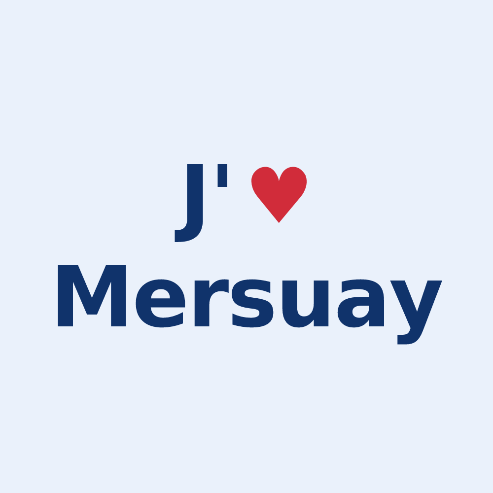 Sticker personnalisé Mersuay — design J'aime Mersuay
