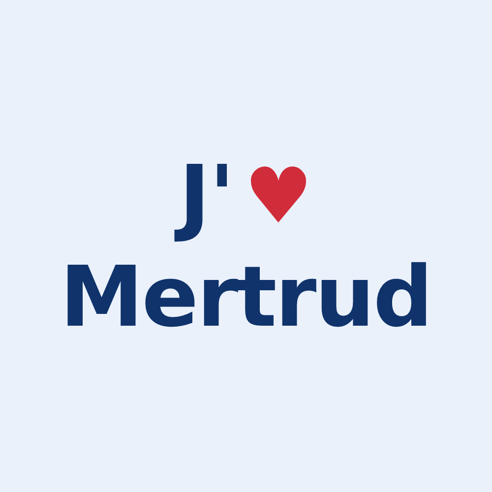 Sticker personnalisé Mertrud — design J'aime Mertrud