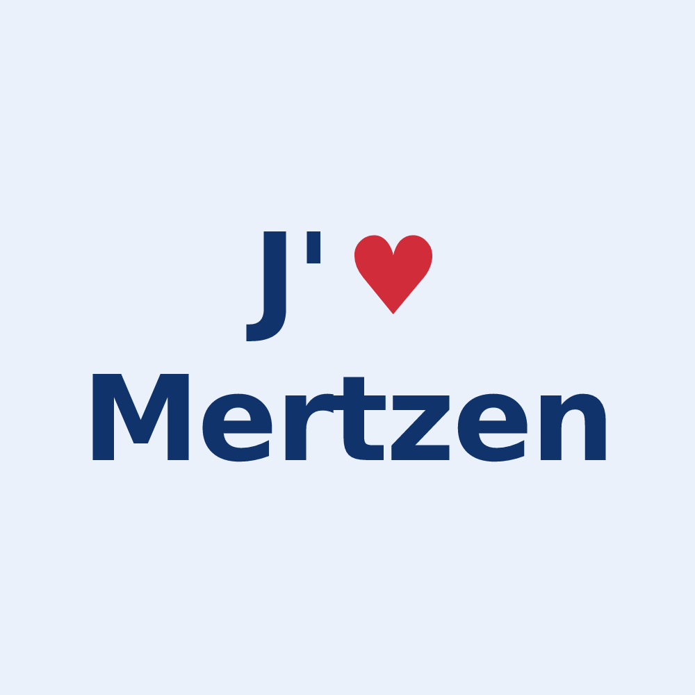 Sticker personnalisé Mertzen — design J'aime Mertzen