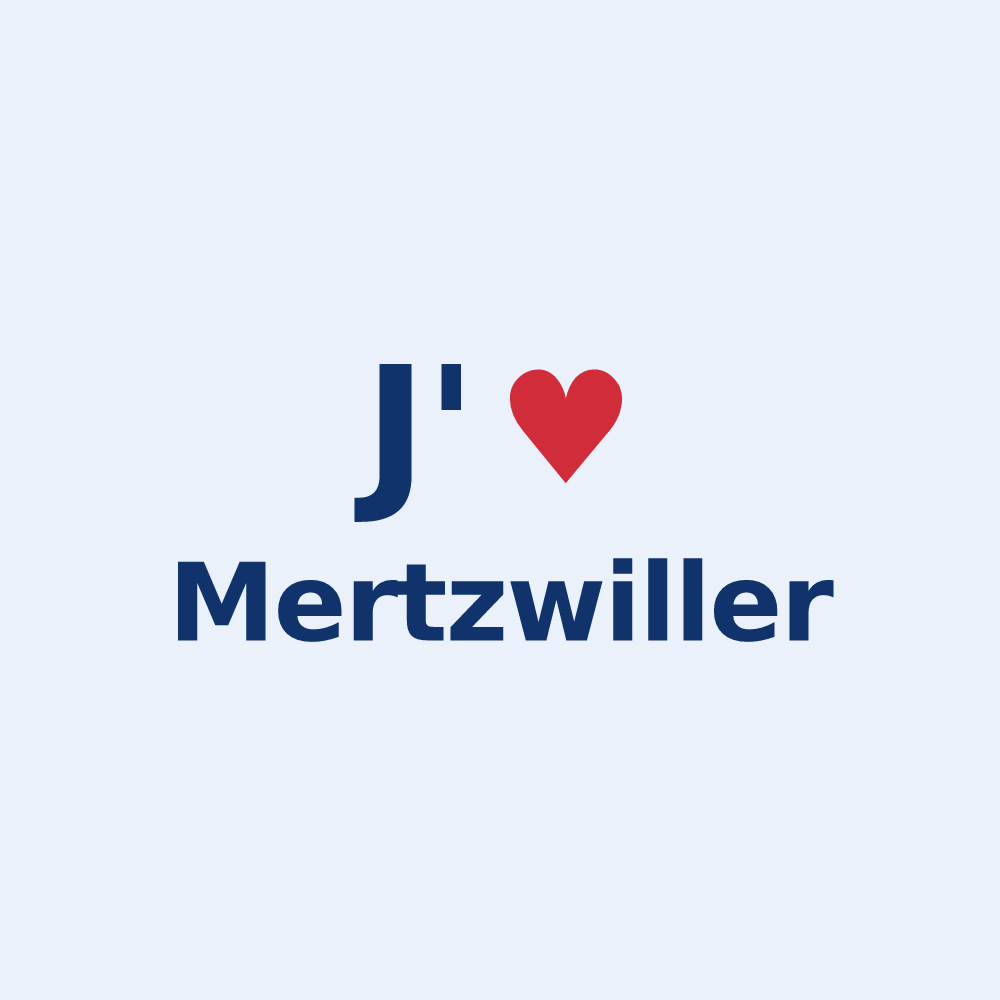 Sticker personnalisé Mertzwiller — design J'aime Mertzwiller