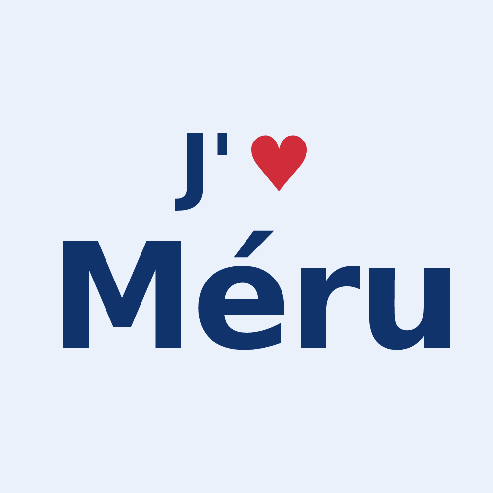 Sticker personnalisé Méru — design J'aime Méru