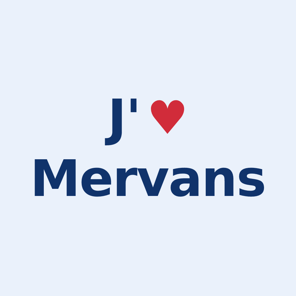 Sticker personnalisé Mervans — design J'aime Mervans