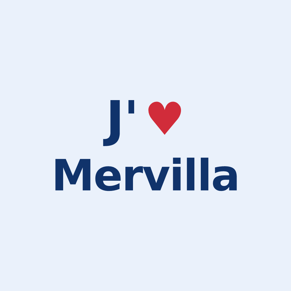 Sticker personnalisé Mervilla — design J'aime Mervilla