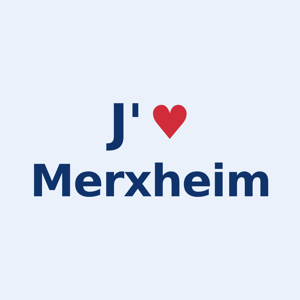 Sticker personnalisé Merxheim — design J'aime Merxheim
