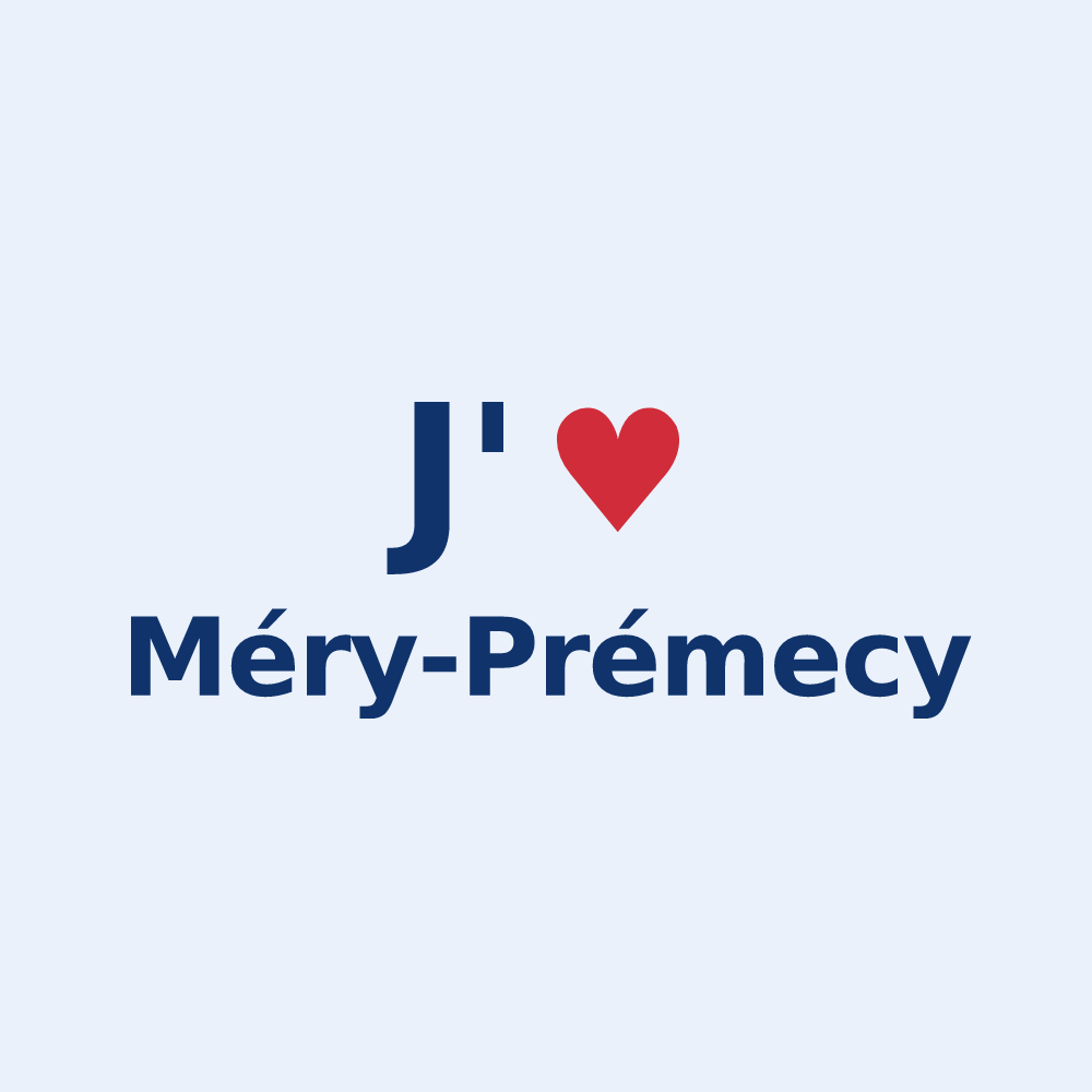 Sticker personnalisé Méry-Prémecy — design J'aime Méry-Prémecy