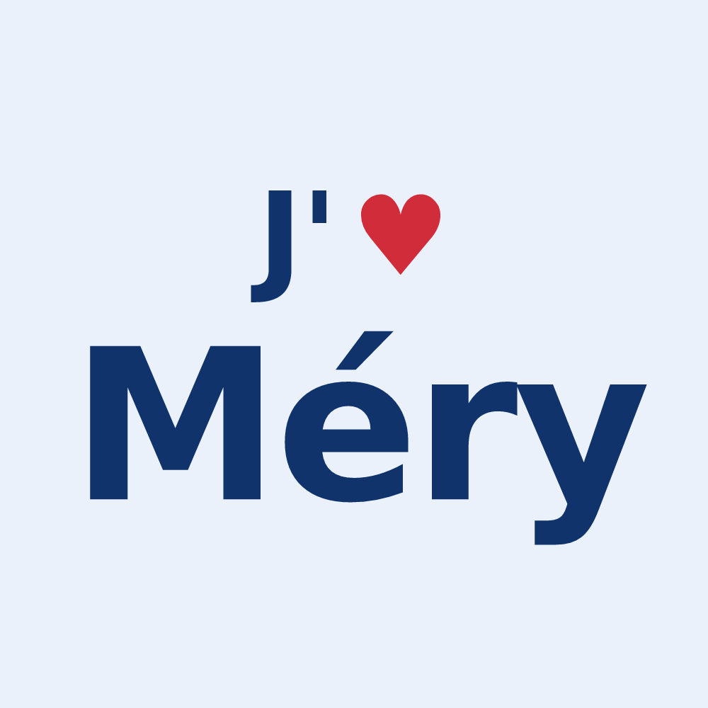 Sticker personnalisé Méry — design J'aime Méry