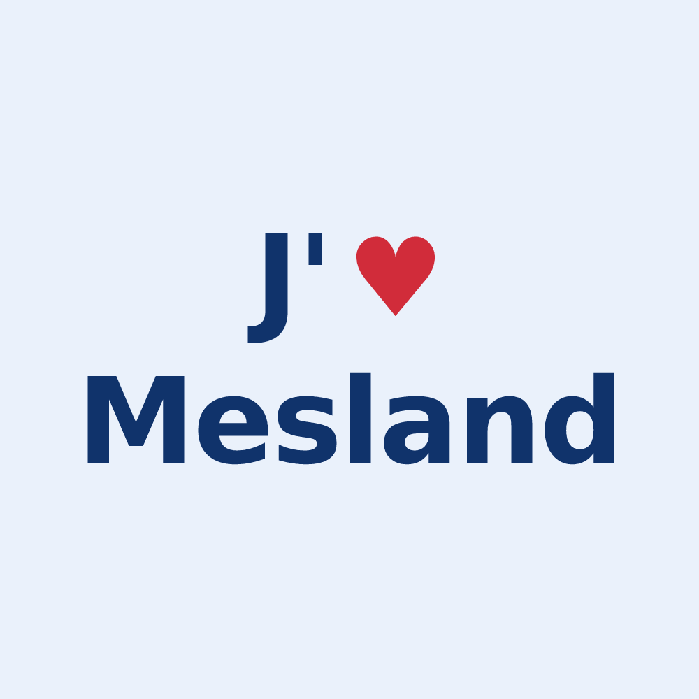 Sticker personnalisé Mesland — design J'aime Mesland