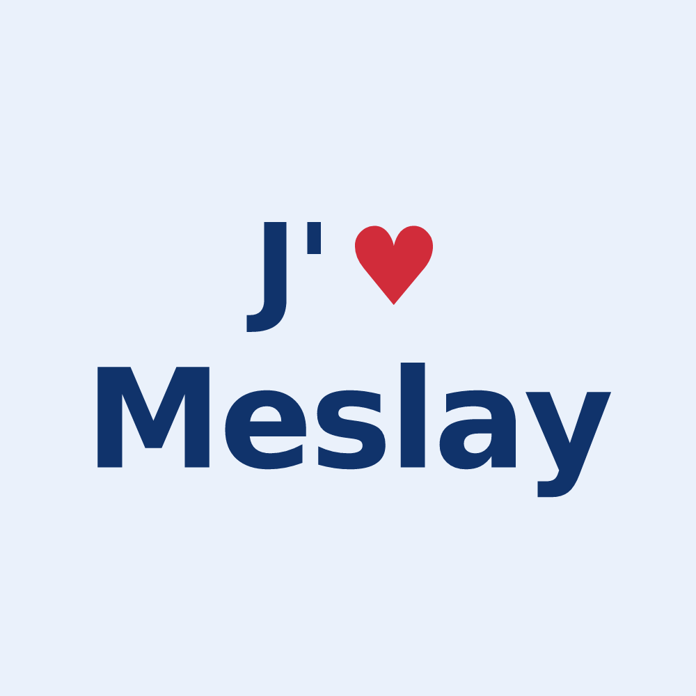 Sticker personnalisé Meslay — design J'aime Meslay