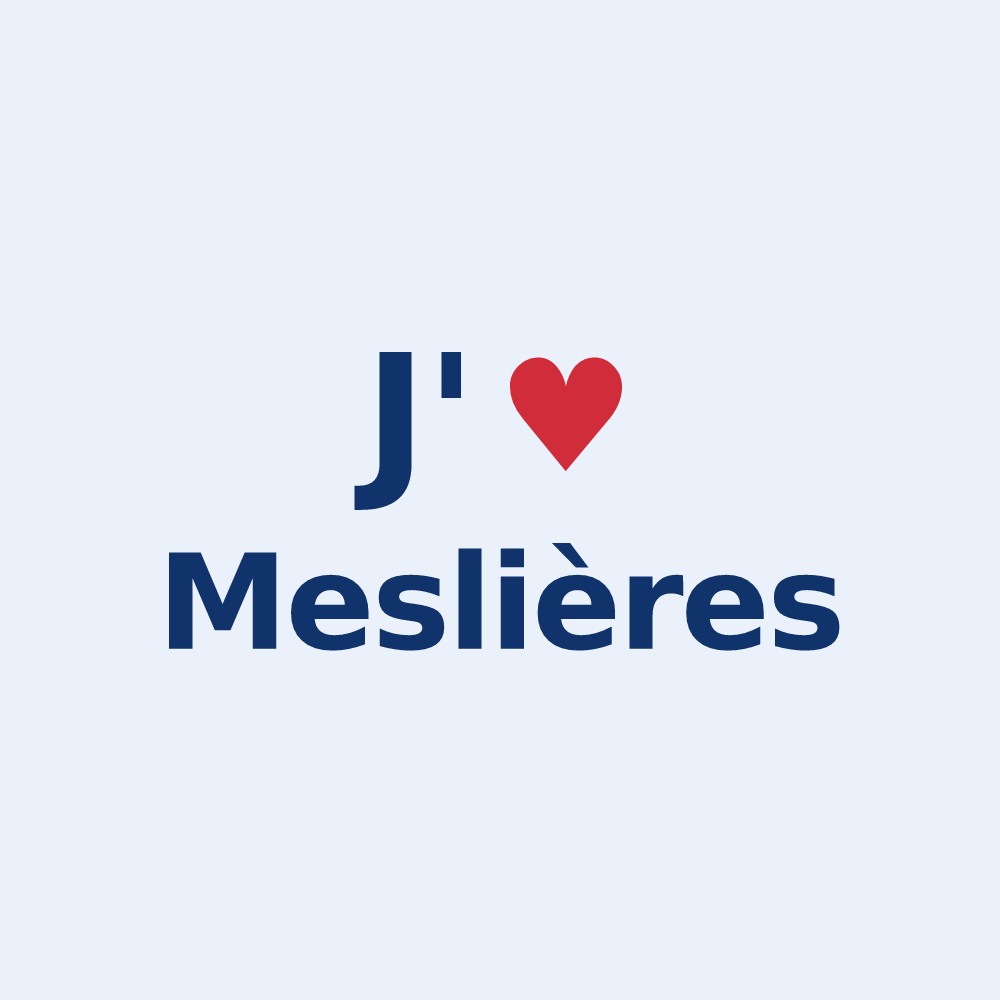 Sticker personnalisé Meslières — design J'aime Meslières