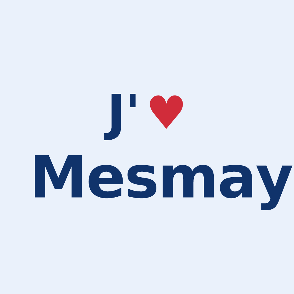 Sticker personnalisé Mesmay — design J'aime Mesmay