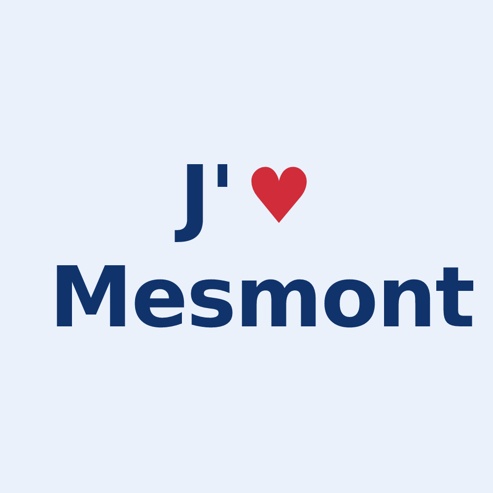Sticker personnalisé Mesmont — design J'aime Mesmont
