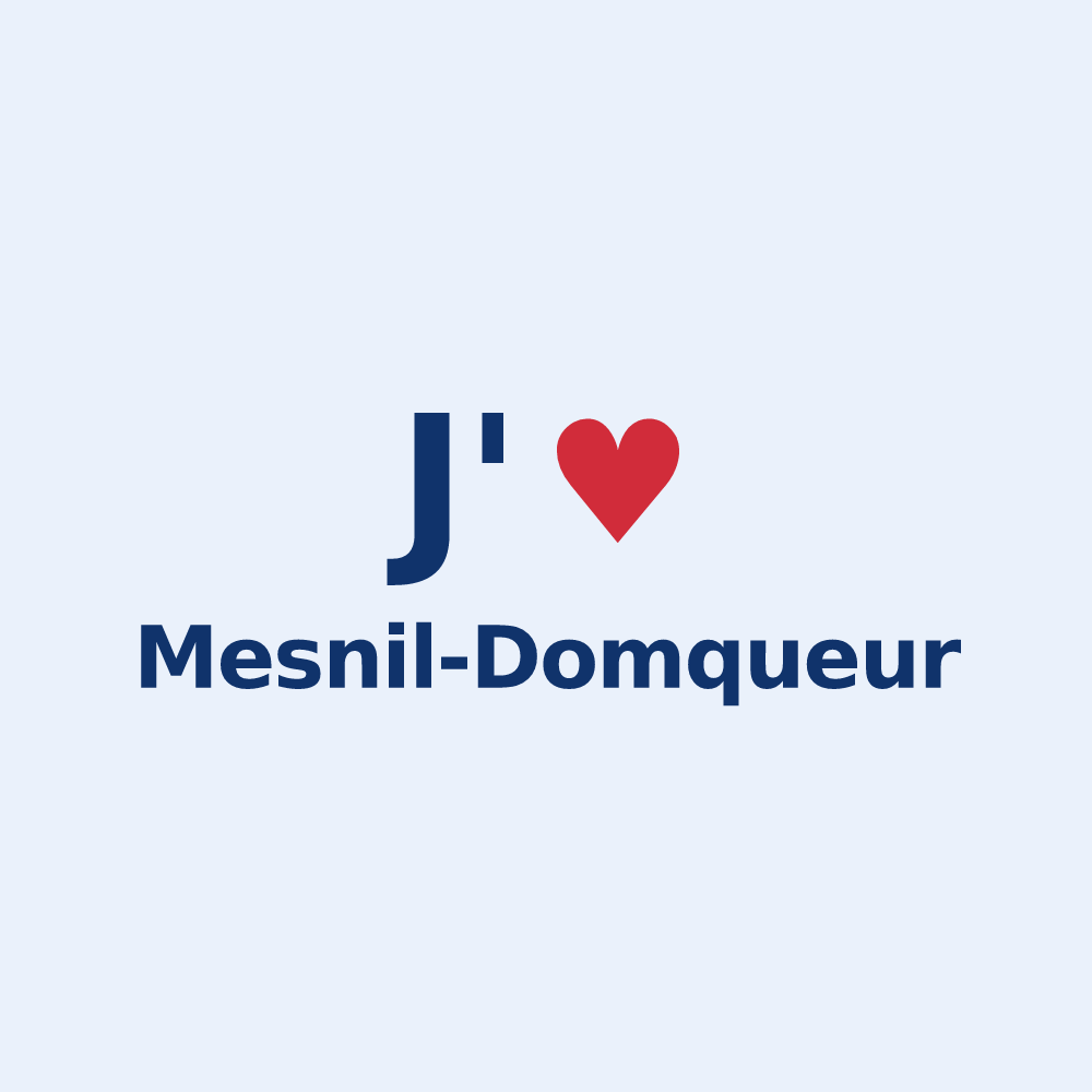 Sticker personnalisé Mesnil-Domqueur — design J'aime Mesnil-Domqueur