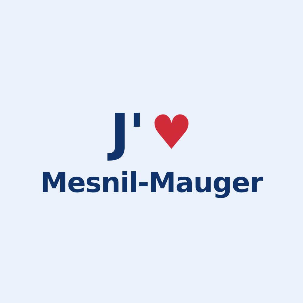 Sticker personnalisé Mesnil-Mauger — design J'aime Mesnil-Mauger