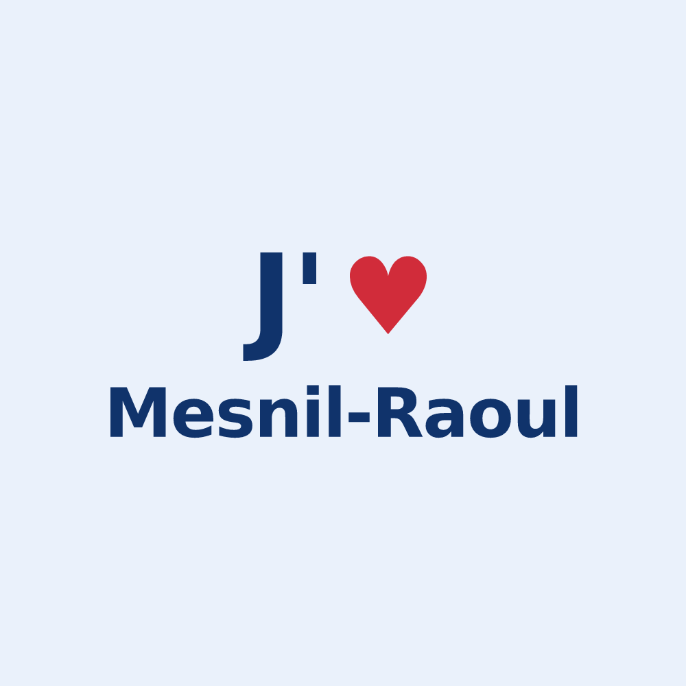 Sticker personnalisé Mesnil-Raoul — design J'aime Mesnil-Raoul