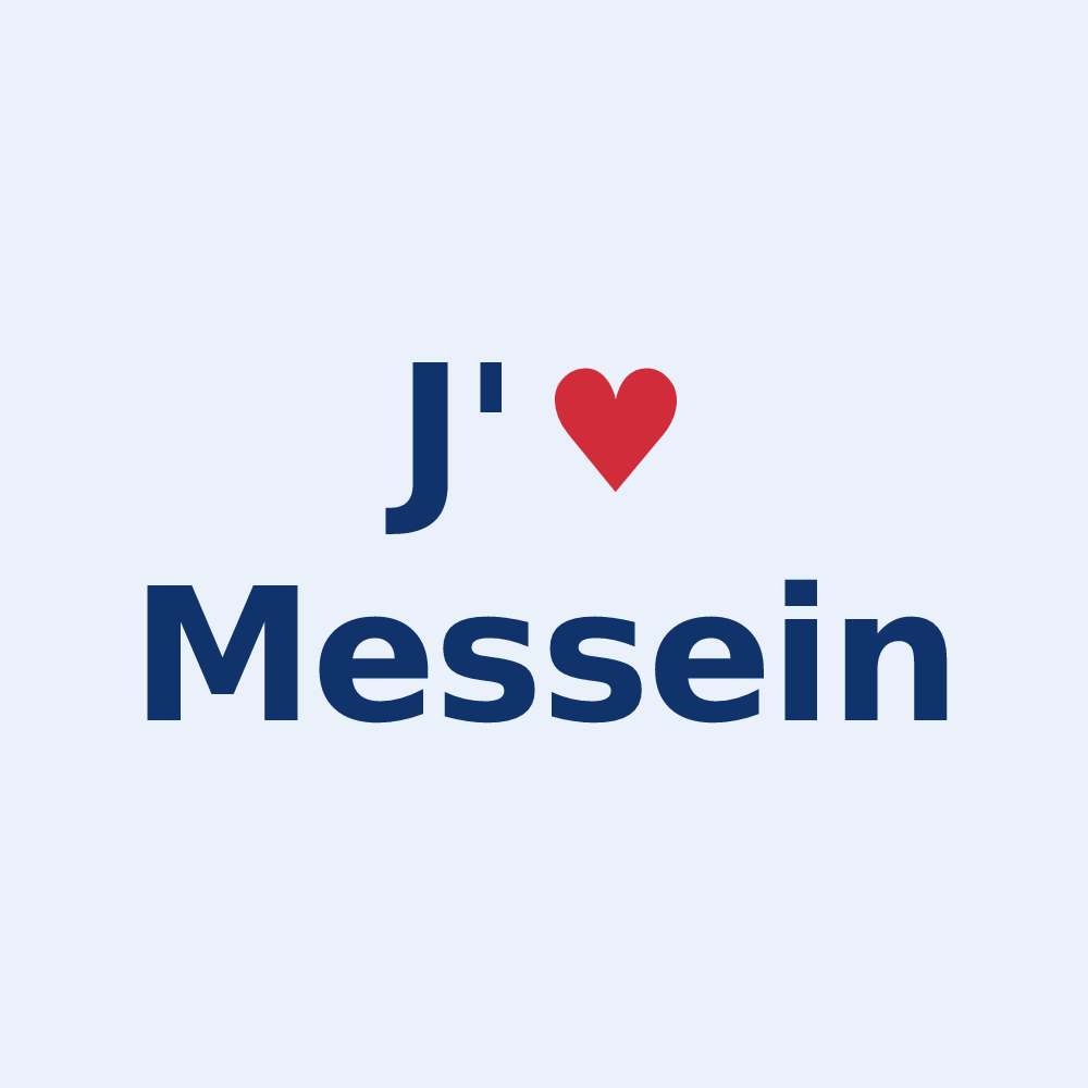 Sticker personnalisé Messein — design J'aime Messein