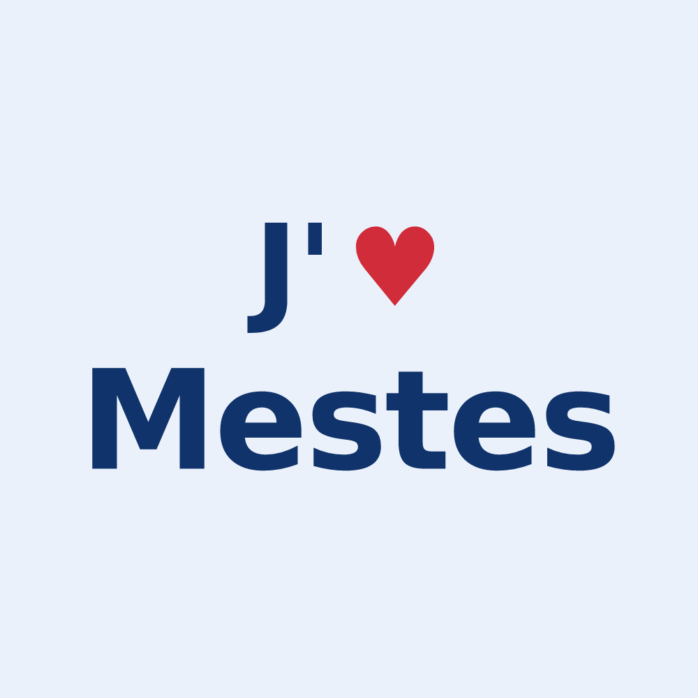 Sticker personnalisé Mestes — design J'aime Mestes
