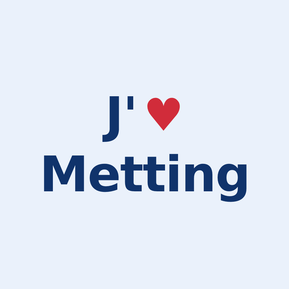 Sticker personnalisé Metting — design J'aime Metting