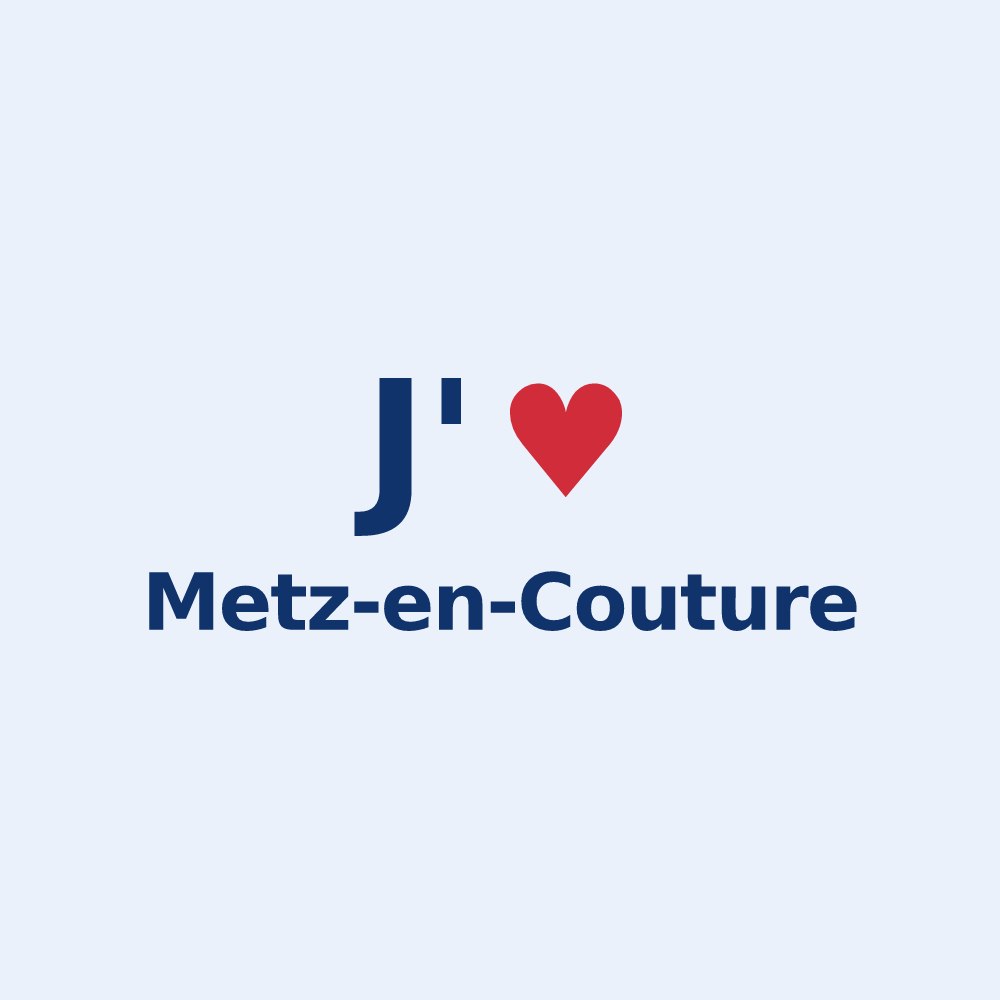 Sticker personnalisé Metz-en-Couture — design J'aime Metz-en-Couture