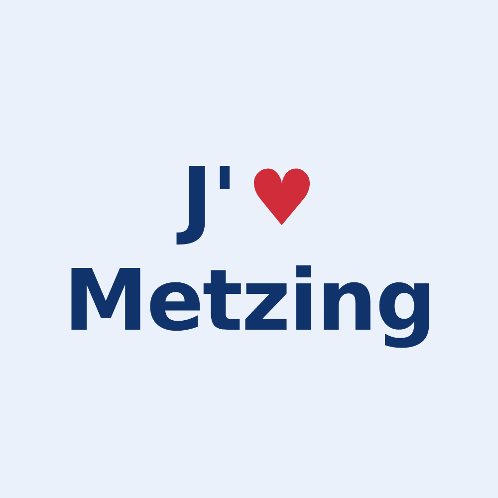 Sticker personnalisé Metzing — design J'aime Metzing