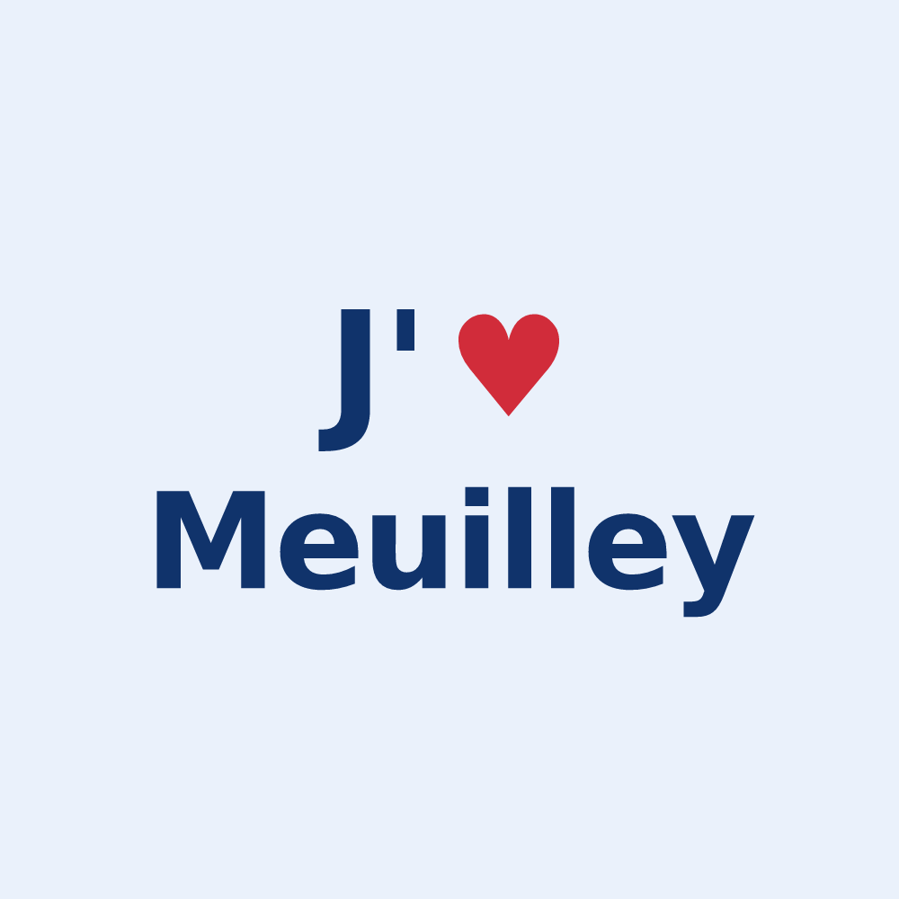 Sticker personnalisé Meuilley — design J'aime Meuilley