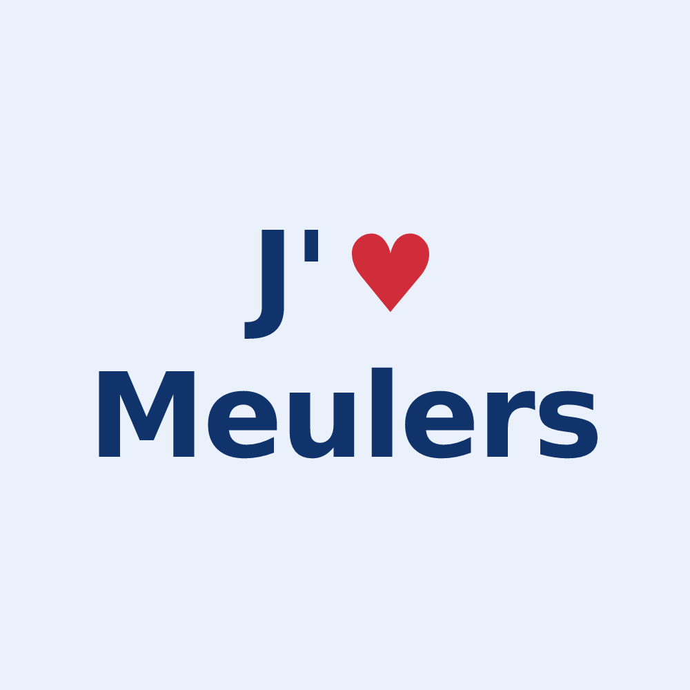 Sticker personnalisé Meulers — design J'aime Meulers