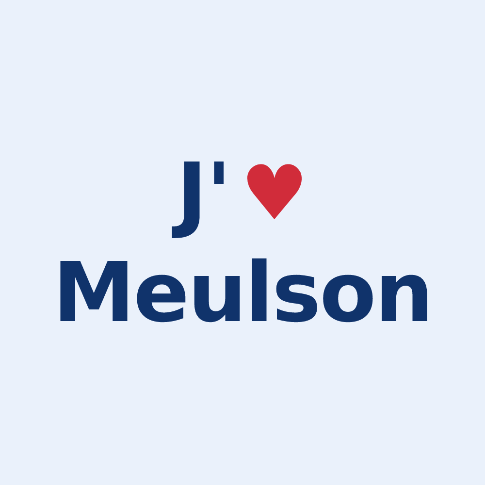 Sticker personnalisé Meulson — design J'aime Meulson
