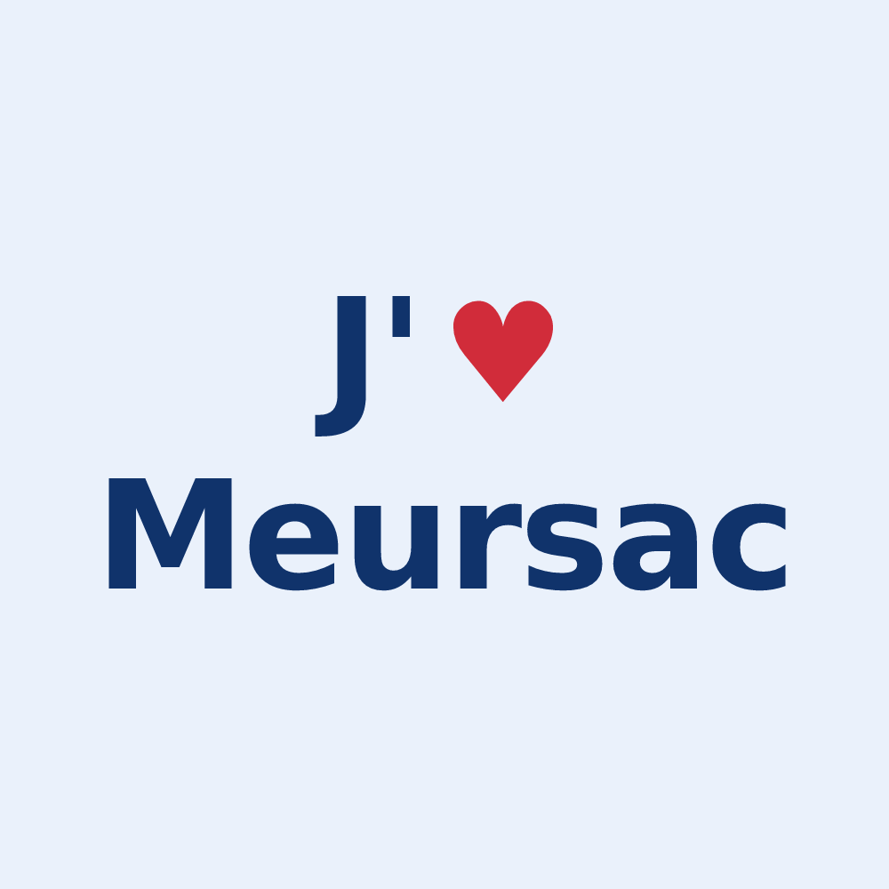 Sticker personnalisé Meursac — design J'aime Meursac