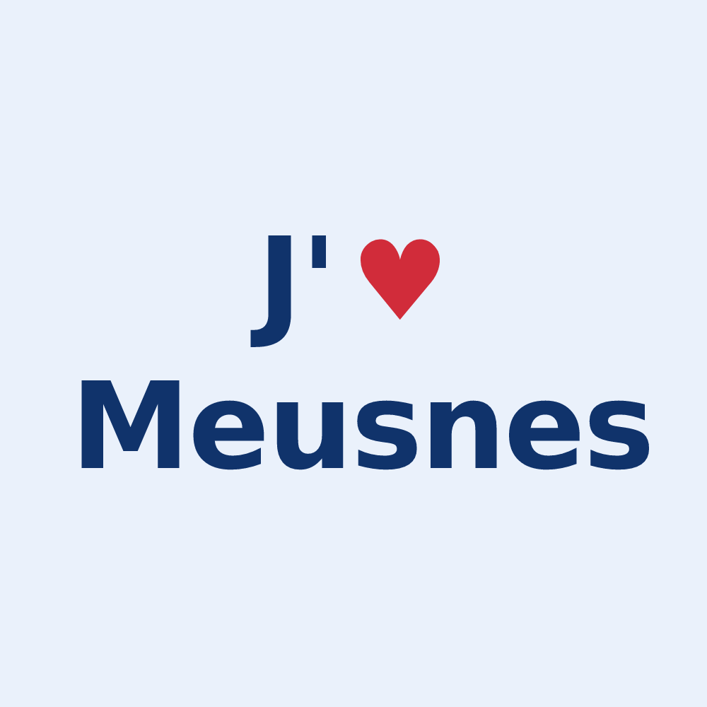 Sticker personnalisé Meusnes — design J'aime Meusnes