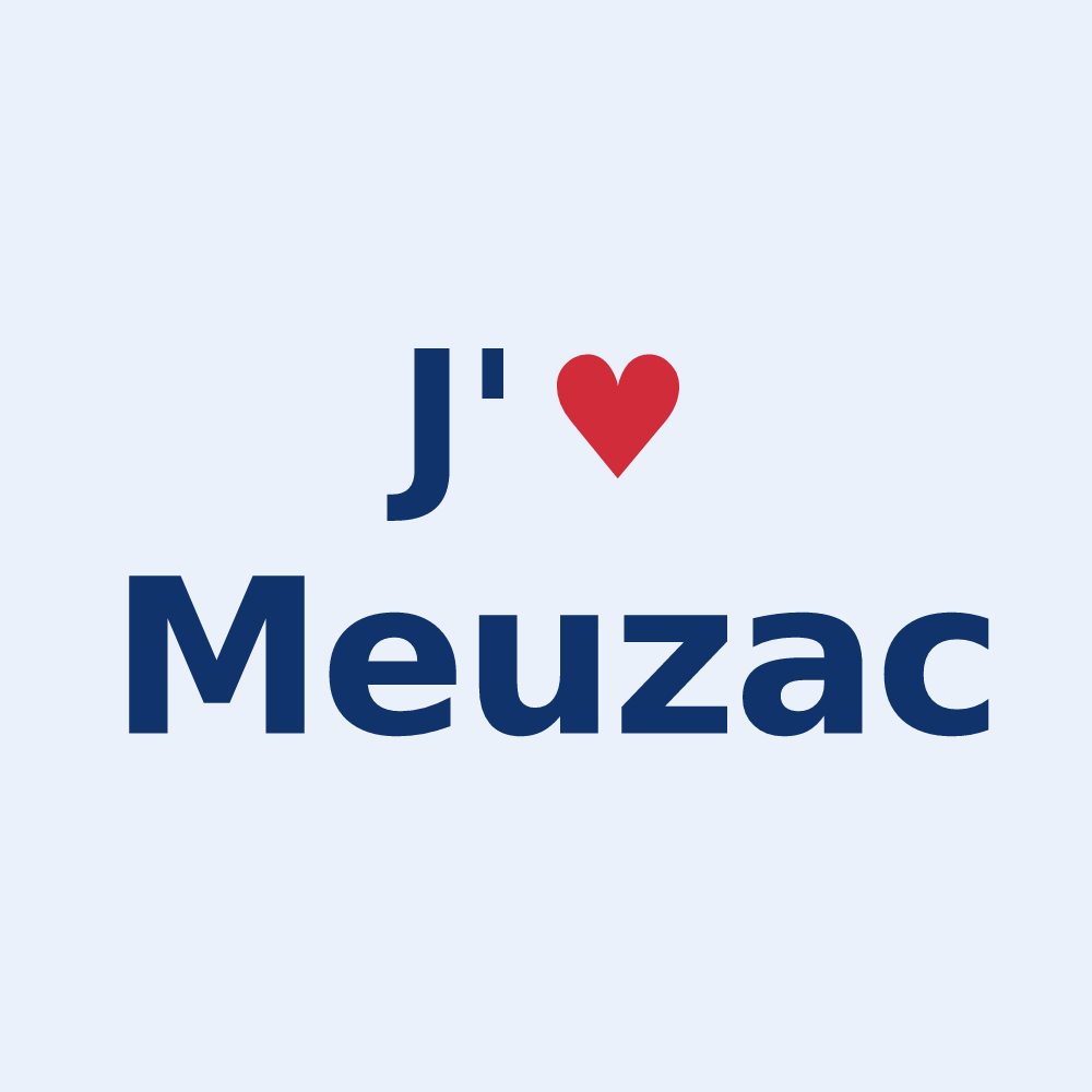Sticker personnalisé Meuzac — design J'aime Meuzac