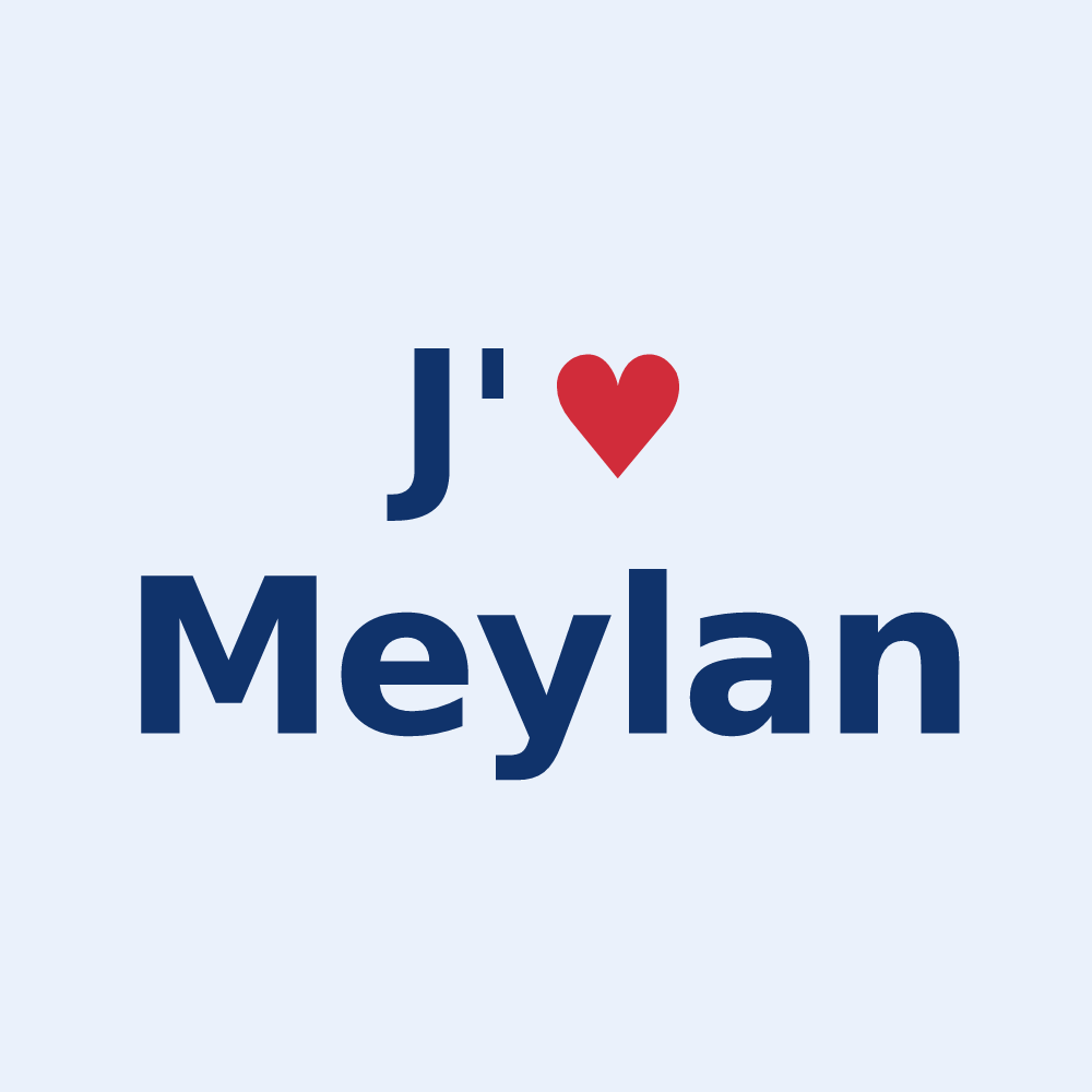 Sticker personnalisé Meylan — design J'aime Meylan