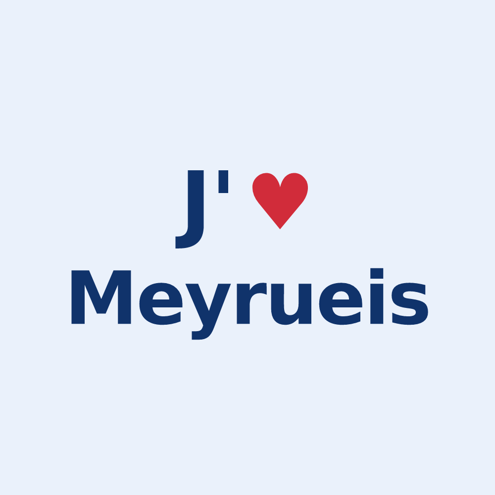 Sticker personnalisé Meyrueis — design J'aime Meyrueis