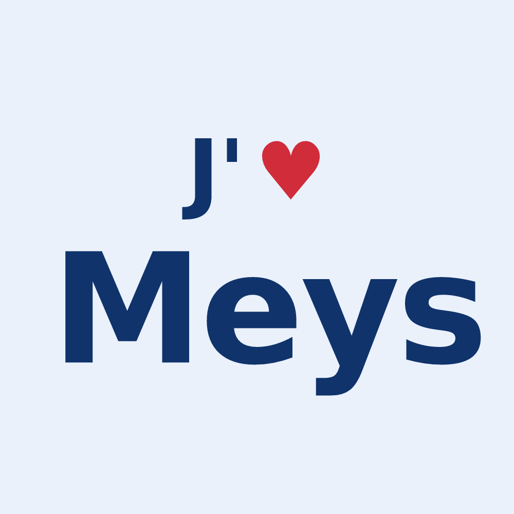 Sticker personnalisé Meys — design J'aime Meys
