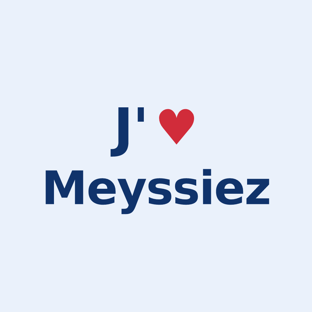 Sticker personnalisé Meyssiez — design J'aime Meyssiez