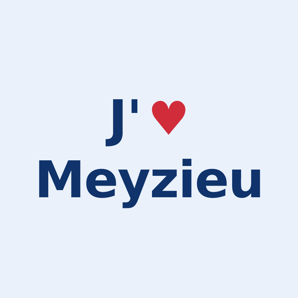 Sticker personnalisé Meyzieu — design J'aime Meyzieu