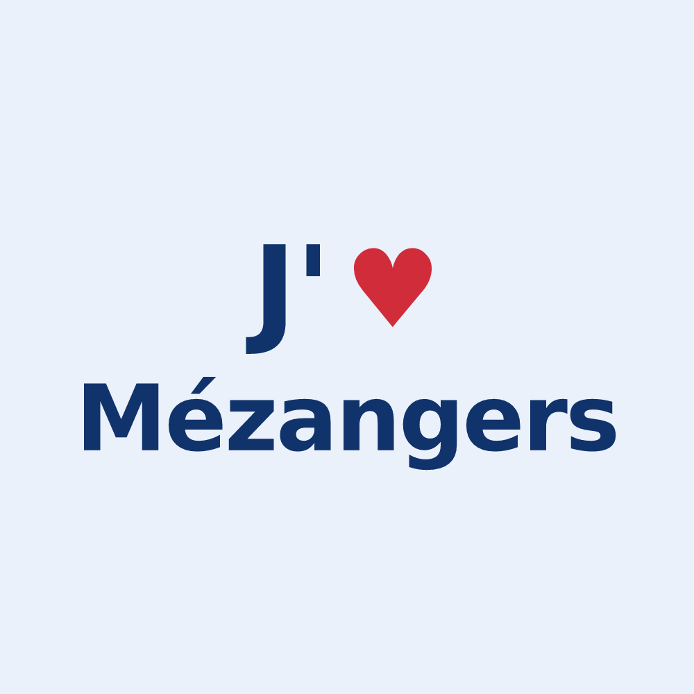 Sticker personnalisé Mézangers — design J'aime Mézangers