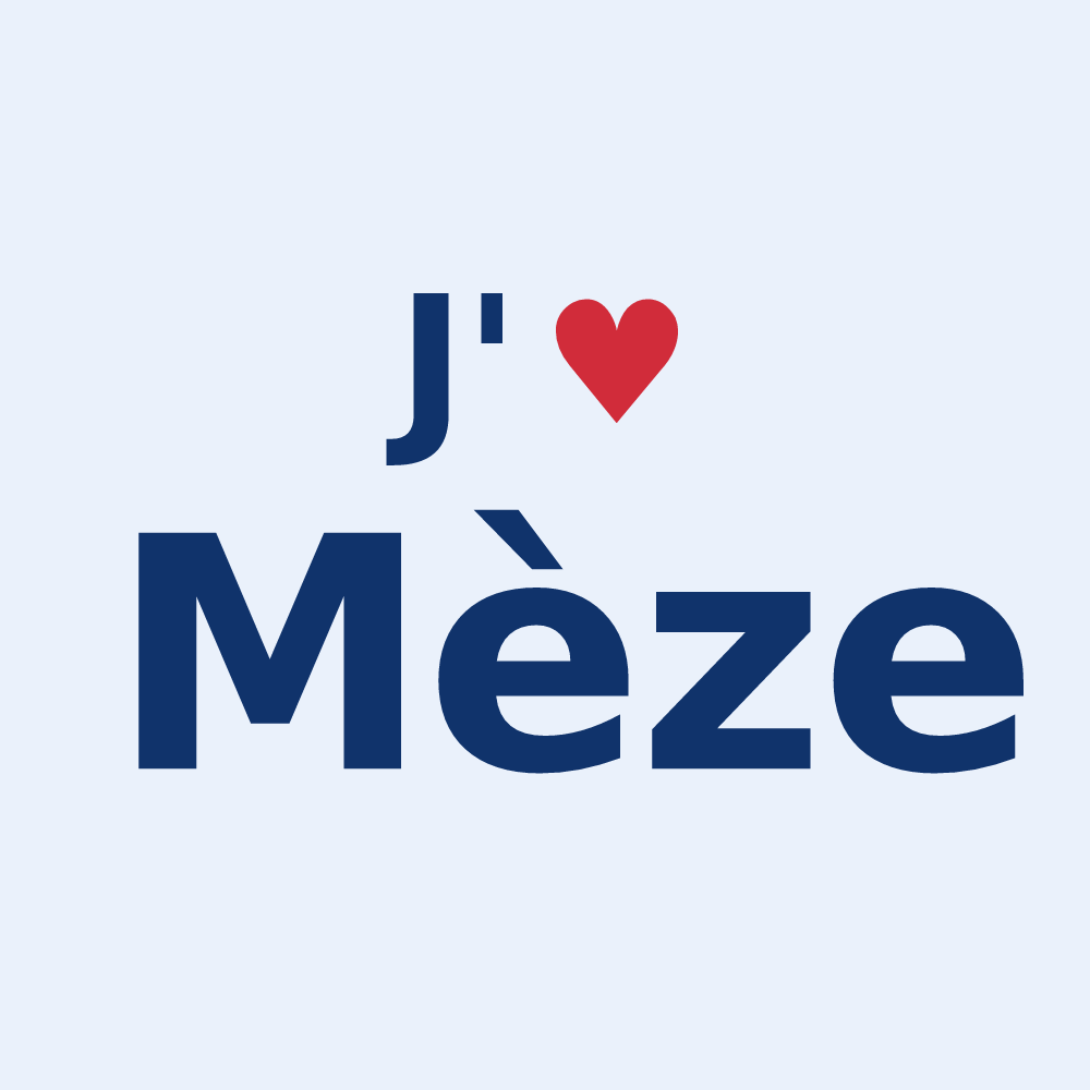 Sticker personnalisé Mèze — design J'aime Mèze