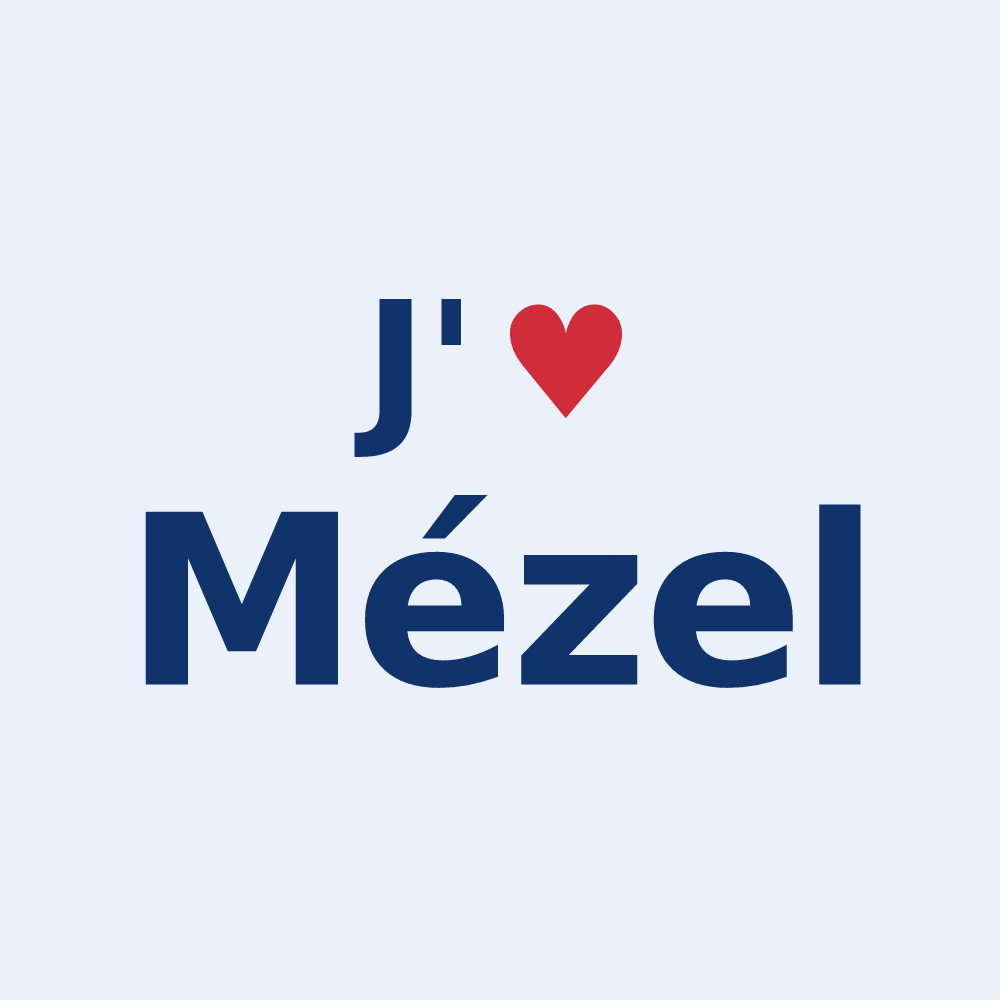 Sticker personnalisé Mézel — design J'aime Mézel