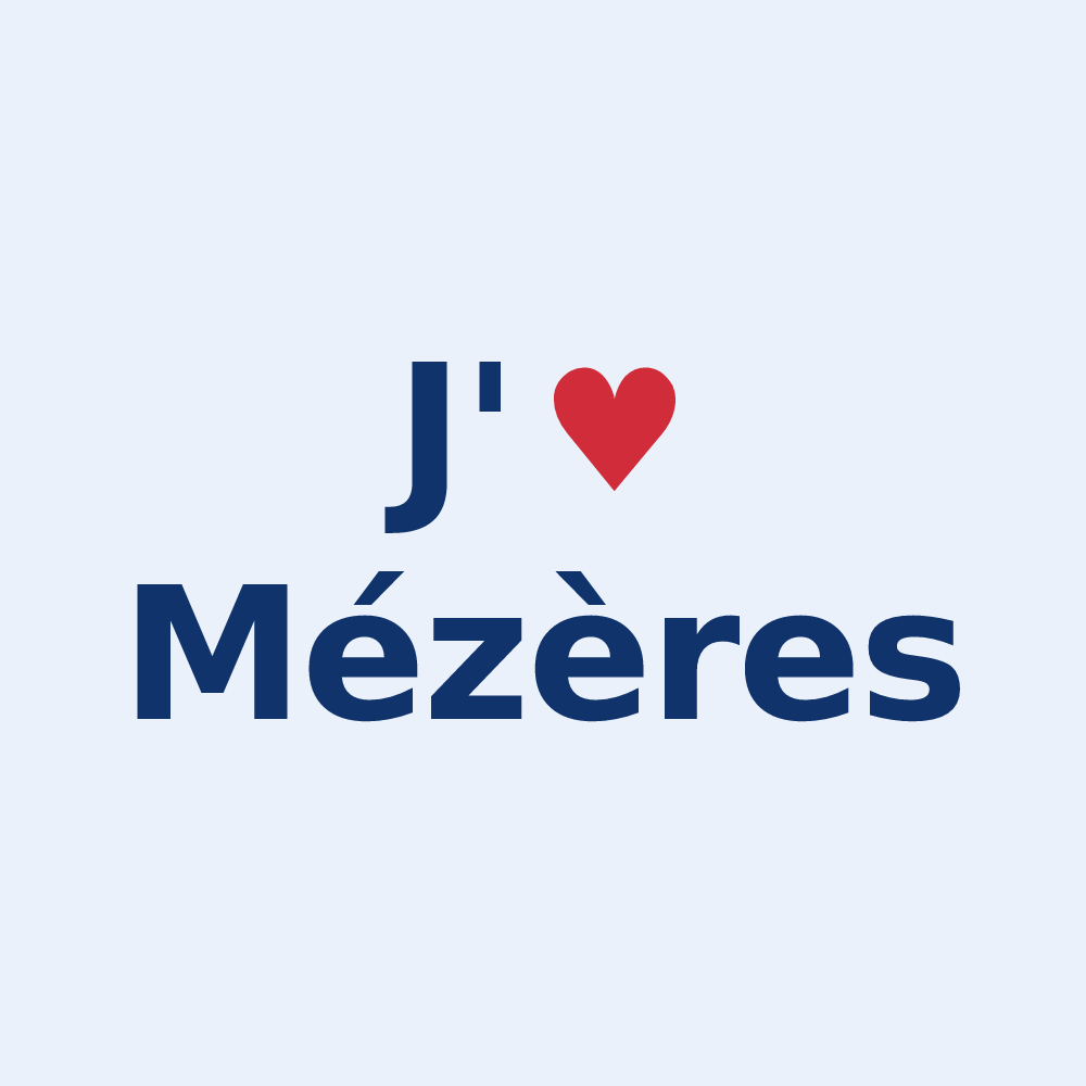 Sticker personnalisé Mézères — design J'aime Mézères
