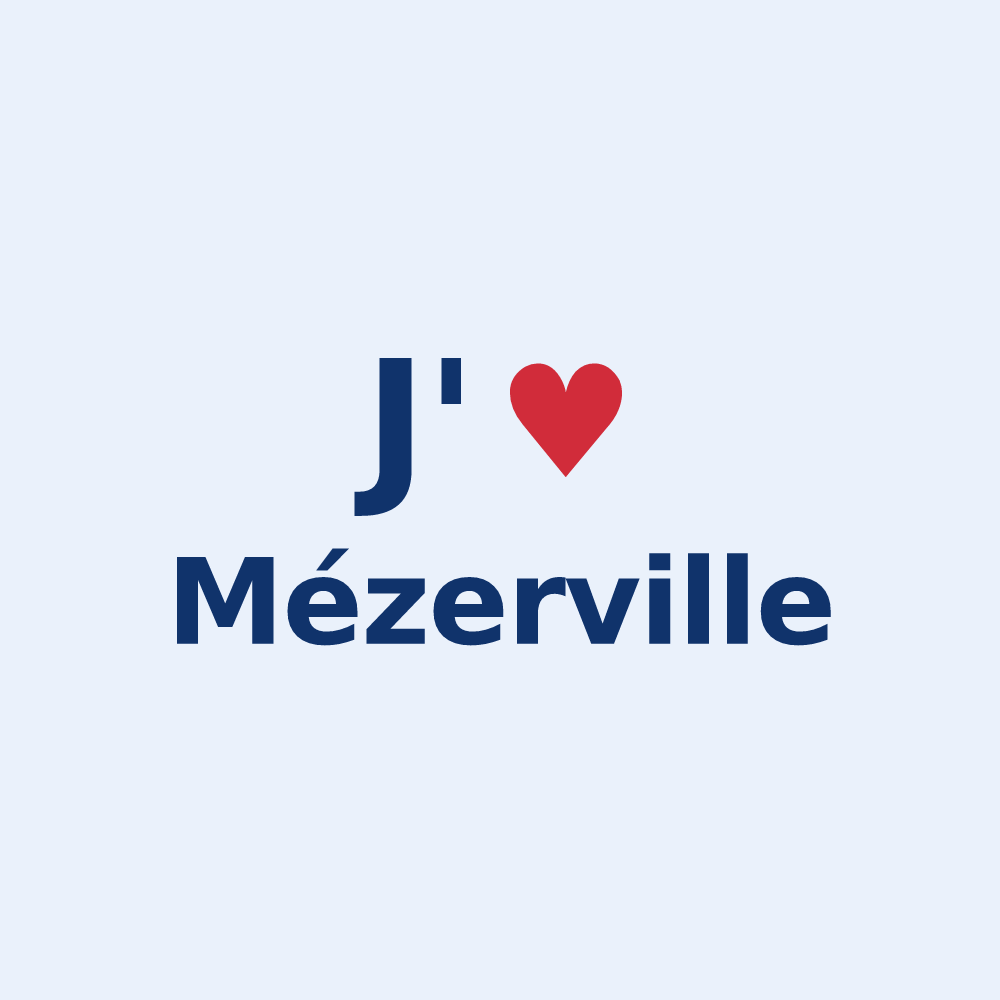 Sticker personnalisé Mézerville — design J'aime Mézerville