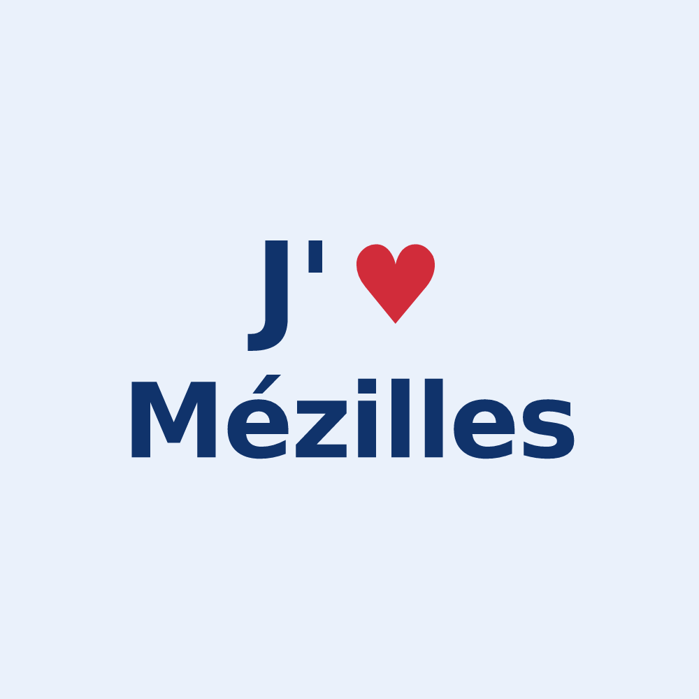 Sticker personnalisé Mézilles — design J'aime Mézilles