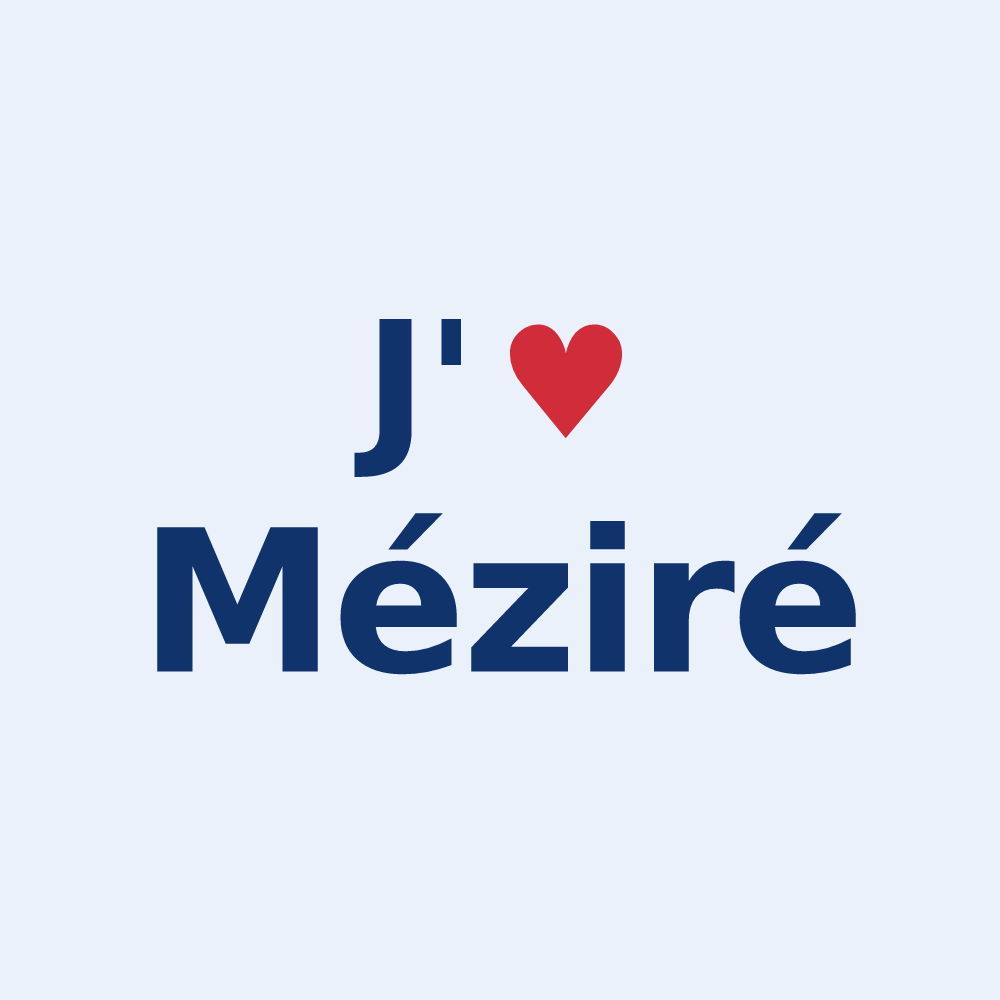Sticker personnalisé Méziré — design J'aime Méziré