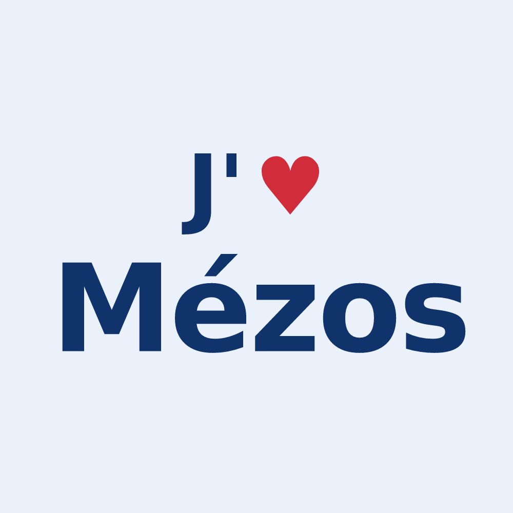 Sticker personnalisé Mézos — design J'aime Mézos